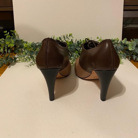 Anthropologie-Plenty by Tracee Reese-size 38-lace-up leather Oxford heels - Picture 3 of 6